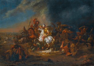 Escarmouches de cavalerie entre Turcs et Chrétiens - August Querfurt